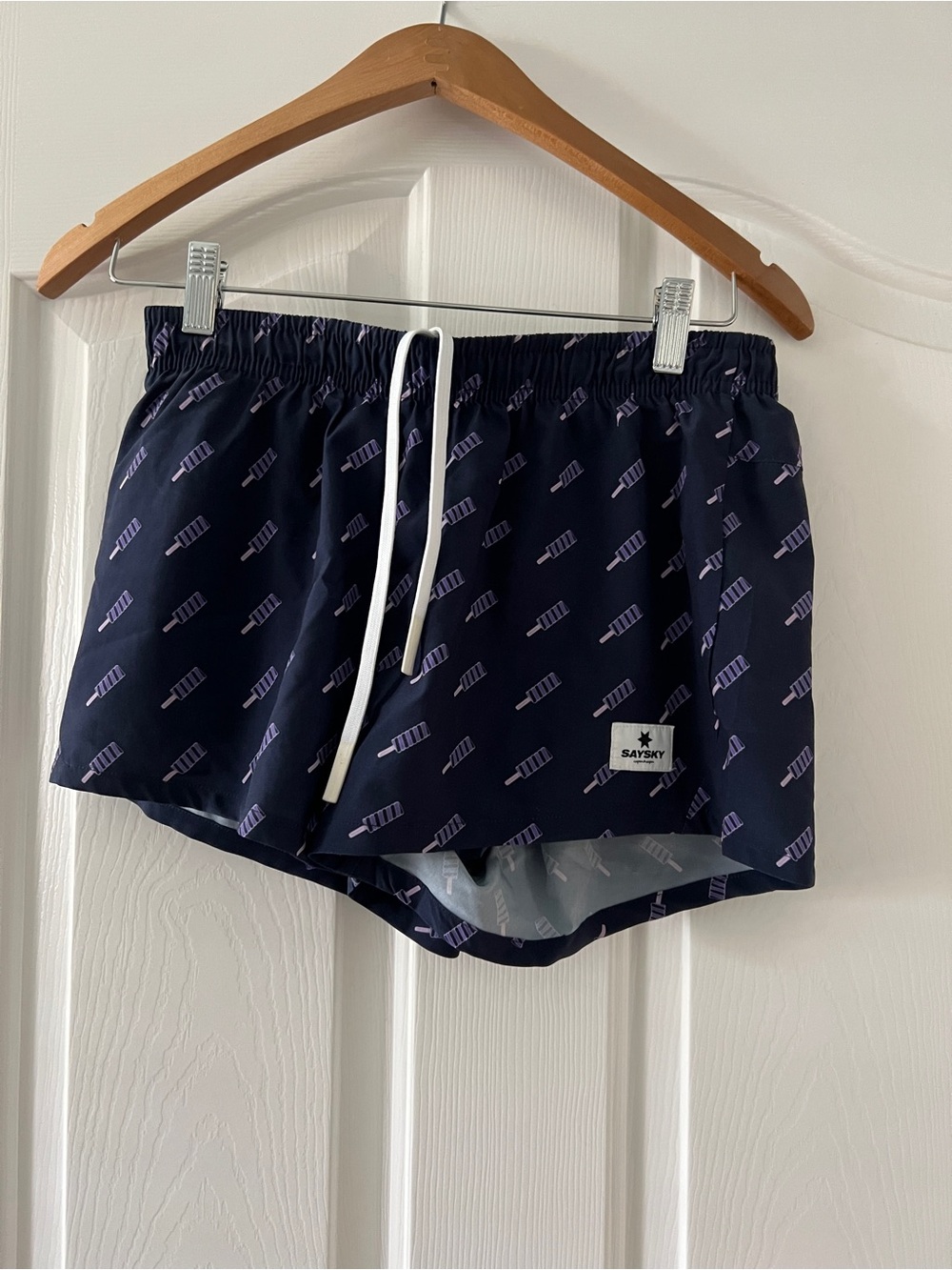Saysky Copenhagen purple running shorts